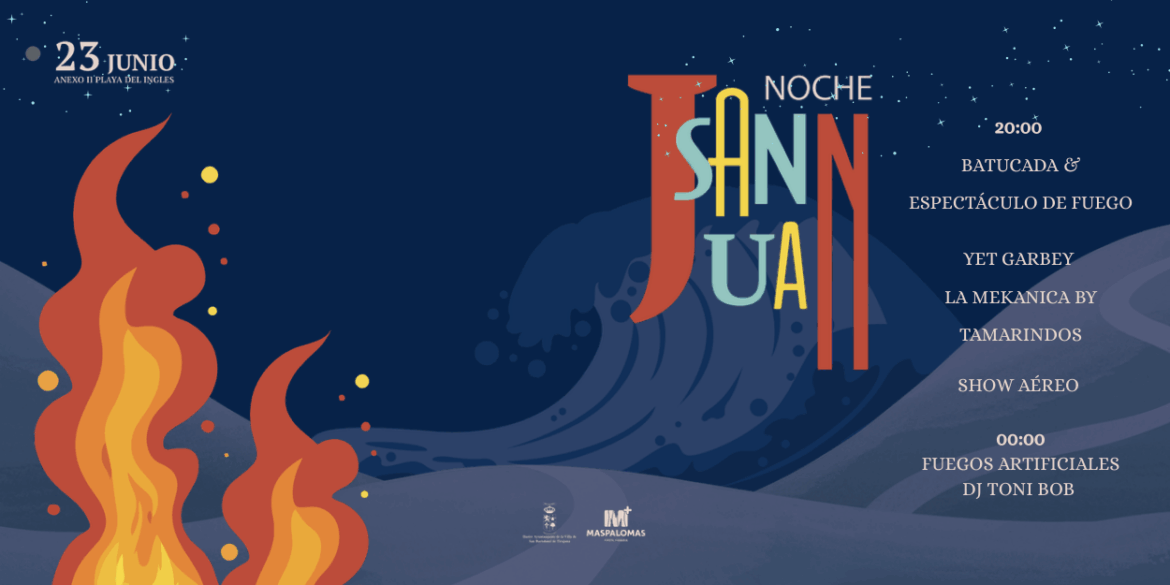 San Juan vuelve a Playa del Inglés con fuegos artificiales sobre el océano Atlántico