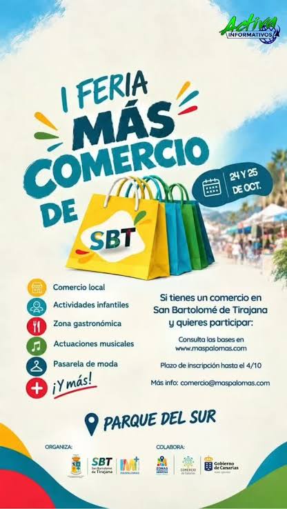 San Bartolomé de Tirajana impulsa el comercio local en la I Feria Más Comercio de SBT en Maspalomas